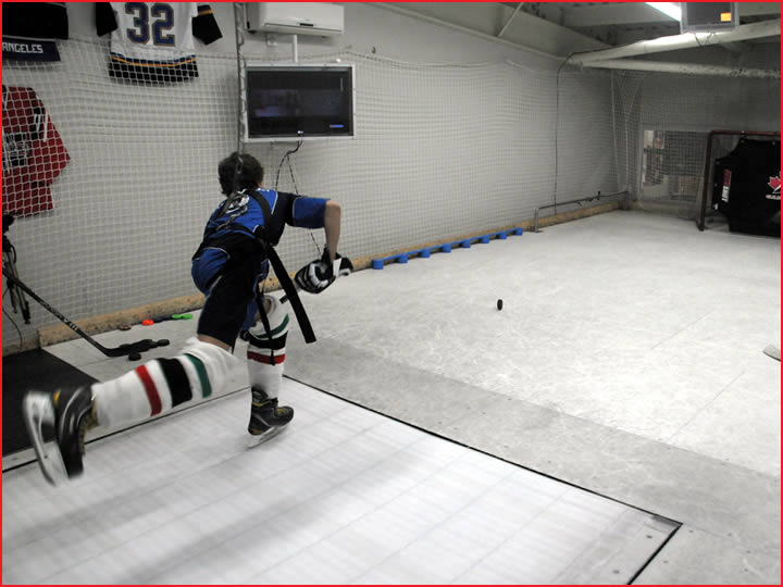 Hockey Skating Treadmill in Action